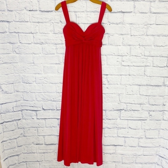 BCBGMaxAzria red sweetheart neckline long gown dress size small - Picture 1 of 5